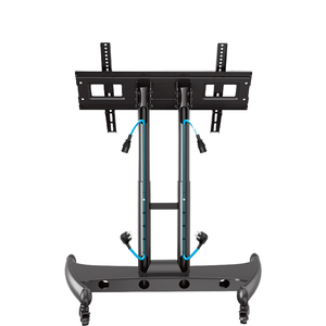 Support <span class=keywords><strong>TV</strong></span> mobile amovible sur <span class=keywords><strong>roulettes</strong></span>, chariot de sol rotatif, <span class=keywords><strong>table</strong></span> de présentation DJ, poste de travail LED sur roues en acier, 75 pouces - Product Image 1