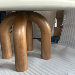 Nouvelle innovation : table de salle à manger avec plateau en ciment et pieds en fibre de verre, décoration pour banquet - Product Image 5