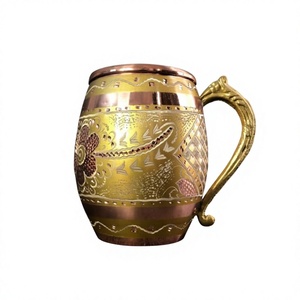 Hand Painting Design 500ml Aluminum Tankard Eco-Friendly <b>Double</b> <b>Wall</b> Vacuum Thermos Beer <b>Mugs</b> OEM Bar Party Food-Safe Dishwasher - Product Image 1