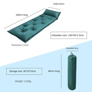 Colchón Inflable Automático Transpirable para Exteriores YUCALO HY-1001, Colchón Individual de PVC para Picnic y Barbacoa, Enlazable, para 1-2 Personas HY-1 - Product Image 3