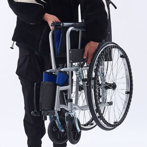 Il produttore fornisce direttamente la sedia a rotelle in acciaio pieghevole manuale con cuscino in tessuto Oxford per uso anziano negli ospedali - Product Image 6