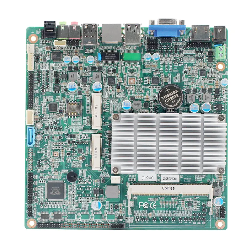 Zunsia J1900/J1800/E3845 Industrial PC DDR3 5 * RS-232 1 * RS-485/RS-422 Mini ITX Motherboard DC 12v dengan prosesor baytrail-i/D/M