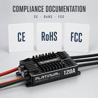 Contrôleur de vitesse électrique Hobbywing Platinum 120A V4 ESC avec dissipateur thermique en métal 3-6S LiPo BEC 5V 3A pour drone multirotor agricole