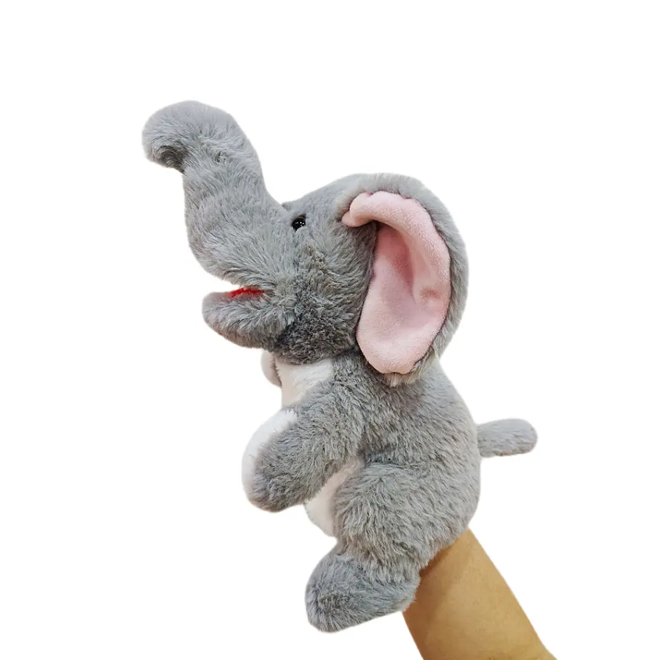 Nuovo Design animali della foresta peluche burattini educativi elefante grigio Muppets