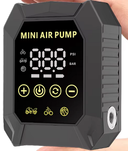 Mini Bomba de Ar Portátil para Pneus de Bicicleta com Medidor 150PSI, Bomba Elétrica com Desligamento Automático e Adaptador de Bico Modelo B3 para Bicicletas PC - Product Image 4