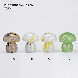 Lanterne en verre artisanale, lampe de table avec abat-jour, verre coloré décoratif, 3 piles AA et interrupteur marche/arrêt pour la décoration de la maison - Product Image 4