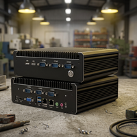 Mini PC Industrial Integrado Sin Ventilador Intel de 6.ª a 13.ª Generación, Pantalla Doble VGA, LAN Dual, Mini Computadora 4G