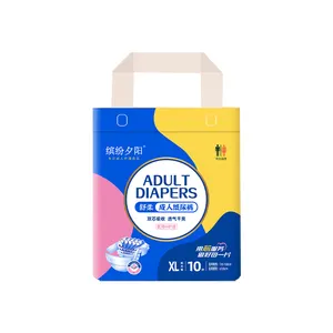 Gran oferta pañal desechable para adultos pañal para adultos impreso de alta absorción