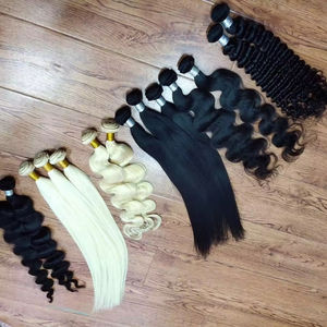 Commercio all'ingrosso, fornitore di fasci di capelli indiani vietnamiti crudi, estensione di capelli umani con doppio disegnato, fasci di capelli vergini Aliged cuticole - Product Image 4