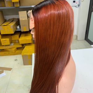 วิกผมยาวสีน้ำตาลออมเบรสีดำรากผมคนแท้เรมี่ในการต่อผมแบบคู่ยาว8 ''-40'' อ่อนนุ่มจากเวียดนาม - Product Image 2