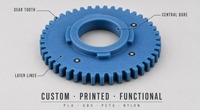 Pièces en plastique imprimées en 3D sur mesure, y compris engrenages, boîtiers, manchons, composants structurels, tolérance de précision 0,2-0,5 mm, résistance à la chaleur