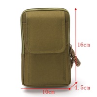Tas Pinggang Mini EDC Taktis Molle Nilon Kasual, Dompet Kunci, Aksesoris Olahraga Luar Ruangan, Tas Hiking Berburu