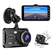 Caméra embarquée avant et arrière 1080P 4 pouces Full HD tactile double objectif caméra de recul de voiture caméra embarquée dashcam boîte noire de voiture