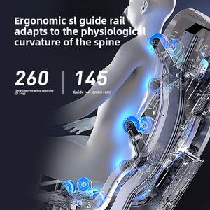 Fauteuil de <span class=keywords><strong>massage</strong></span> ergonomique à rail SL de type capuche, à pression d'air AI, soulagement de la pression, gravité zéro, corps entier, mouvement à ondes sonores 4D, réduction du bruit - Product Image 4