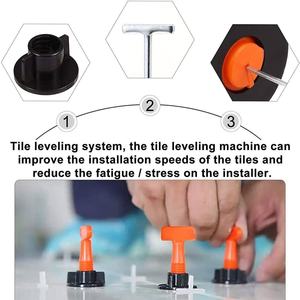 Système de nivellement de carreaux T-Lock industriel, clips en plastique pour carreaux de sol, anti-décalage, construction - Product Image 2
