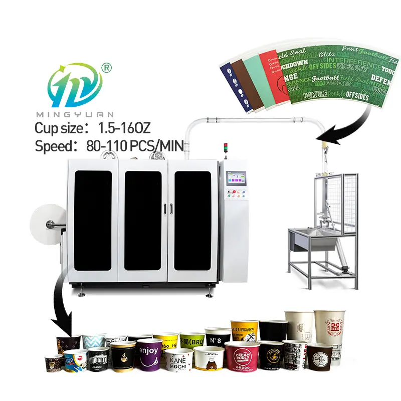 गर्म बिक्री वाली उच्च दक्षता वाली पेपर बाउल मशीन पेपर कप मशीन उत्पादन लाइन डिस्पोजेबल पेपर कप विनिर्माण मशीन
