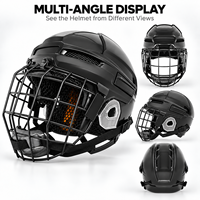 Casque de hockey sur glace réglable avec visière intégrale