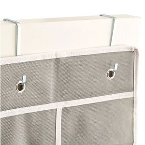 Non-Woven 24 Pockets <b>Large</b> Pockets Over the Door Hanging Shoe Toy Organizer Grey - Product Image 4
