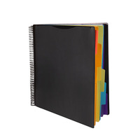Carpeta de Archivo Expandible de PP con 6/12 Bolsillos, Tamaño Carta, para Oficina, Escuela, Suministros de Oficina, Organizador de Documentos y Proyectos con Encuadernación en Espiral
