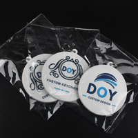 Porte-clés en plastique et caoutchouc personnalisés avec logo 3D double face, design cool, couleur contrastée, pour cadeaux