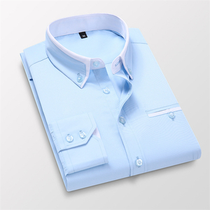 <span class=keywords><strong>Camicia</strong></span> da <span class=keywords><strong>uomo</strong></span> Casual a maniche lunghe <span class=keywords><strong>camicia</strong></span> da <span class=keywords><strong>uomo</strong></span> sottile <span class=keywords><strong>Slim</strong></span>-<span class=keywords><strong>fit</strong></span> Non stirante - Product Image 5