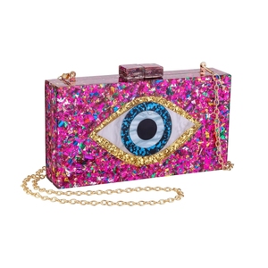 Bolsos de Mano de Lujo para Mujer, Bolsos de Noche con Ojos Malvados y Diseño de Mármol, Lentejuelas, Nuevos <span class=keywords><strong>Colores</strong></span> Personalizados para Fiestas, Uso Diario y Cumpleaños - Product Image 2
