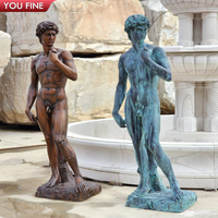 YOUFINE Statue de David en bronze de la Renaissance célèbre pour les villas et l'aménagement paysager public