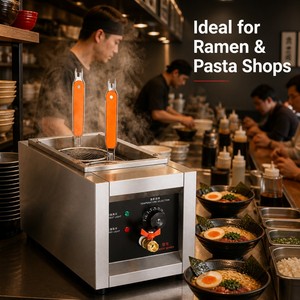 หม้อต้มบะหมี่ไฟฟ้าแบบสองตะกร้า 220V 2kW สำหรับร้านอาหาร ร้านราเมน อุด้ง พาสต้า - Product Image 5