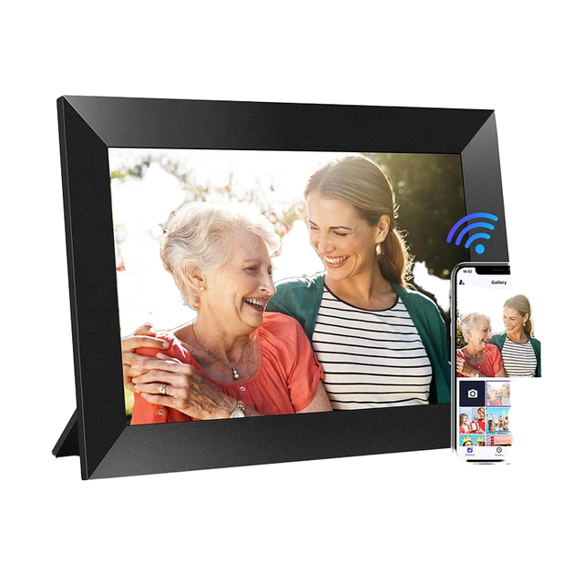 Smart 10-Inch Plastic Digital Photo Frame LCD Touch Screen WIFI Cloud Connectivity 32GB Video Playback Plays MP4/MP3
