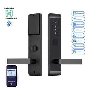 Serrure de porte intelligente pour hôtel, serrure numérique électronique à clé, contrôle à distance par application, serrure à carte RFID, étanche, noire, haute sécurité, CNC - Product Image 2