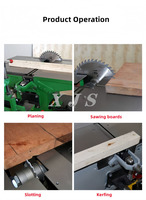 Table de travail du bois Portable scie Machine de découpe de bois rabot à bois combinaison multifonctionnelle Machine à bois en Stock