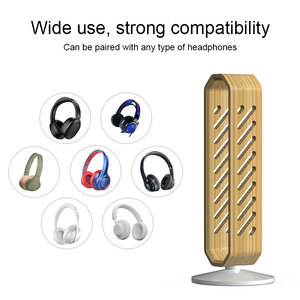 Rắn gỗ headphone Rack gỗ headphone đứng hiển thị đứng Bracket đôi headphone đứng - Product Image 3