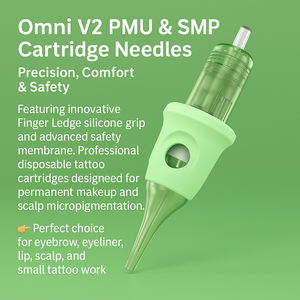 Agujas de Cartucho Omni V2 PMU y SMP con Agarre de Dedo, Membrana de Seguridad, Cartuchos de Tatuaje Profesionales <span class=keywords><strong>para</strong></span> Maquillaje Permanente - Product Image 2