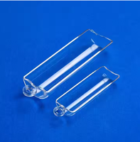 Bateau en verre transparent résistant à la chaleur personnalisé de différentes tailles avec poignées et bateau en quartz bateau semi-quartz