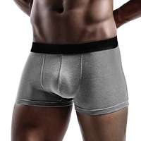 Culottes et boxers pour hommes personnalisés avec logo, respirants, taille mi-haute, en modal, lot de 4 pièces en coffret cadeau, vente en gros