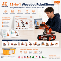 Sumber Daya Pengajaran Profesional Kit Robot Edukasi Pengkodean Cerdas Multi Sensor DIY Metal Gripper untuk Pendidikan STEAM