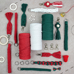 Ensemble <span class=keywords><strong>de</strong></span> 10 boîtes cadeaux en macramé <span class=keywords><strong>de</strong></span> Noël en polyester, <span class=keywords><strong>couronne</strong></span>/flocon <span class=keywords><strong>de</strong></span> neige/porte-clés, décoration pour la maison/le sapin, pour les amateurs <span class=keywords><strong>de</strong></span> bricolage, tutoriel pour débutants - Product Image 3