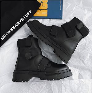 Bottes en cuir tendance pour hommes, nouvelles bottes pour hommes automne et hiver - Product Image 3