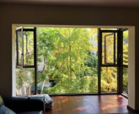 Ventanas Abatibles Modernas de Alta Calidad con Marco de Aleación de Aluminio para Cocina, Sala de Estar, Dormitorio y Uso Exterior