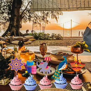 Estilo moderno Diwali Party Cake Decoración Plugin Indian Lantern Festival Modern Cake Toppers - Product Image 1