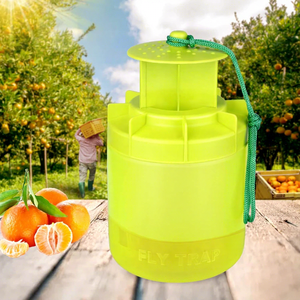 Piège à mouches et attrape-insectes en plastique solide, réutilisable, non toxique et écologique pour l'extérieur, avec plus de 480 heures d'utilisation (1 paquet, vert herbe) - Product Image 1