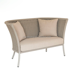 Juego de sofá de jardín combinacional, sofá de esquina para exteriores <span class=keywords><strong>con</strong></span> cuerda, muebles impermeables, balcón, sofá de ocio <span class=keywords><strong>con</strong></span> mesa de centro - Product Image 5