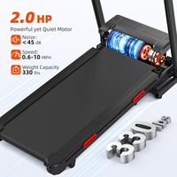 Tapis de marche électrique pliable avec inclinaison automatique à 15 %, écran LED, tapis de course portable sous le bureau pour la maison et le bureau, utilisation silencieuse