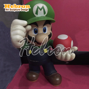 Escultura Personalizada de <span class=keywords><strong>Mario</strong></span> Bros en Fibra de Vidrio, Figura de Dibujos Animados, Estatua de Resina de <span class=keywords><strong>Mario</strong></span> y Luigi - Product Image 5