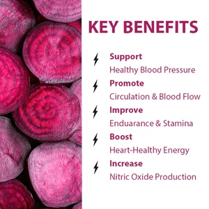 Cápsulas de Remolacha Orgánica Natural, Potenciador de Energía, Suplementos Dietéticos, Extracto de Remolacha en Polvo - Product Image 2
