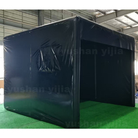 Tente de simulateur de golf portable avec écran de projection - Cage d'entraînement de golf gonflable pour la pratique en intérieur et en extérieur