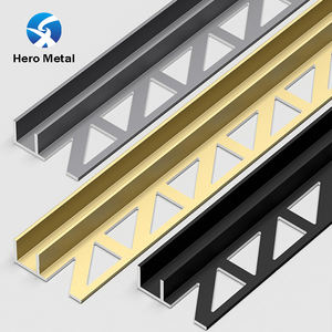 <span class=keywords><strong>Profilé</strong></span> mural en aluminium poli Hero Metal en forme <span class=keywords><strong>de</strong></span> F, étanche, pour carrelage, pour <span class=keywords><strong>douche</strong></span> en verre, idéal pour l'hôtellerie - Product Image 1