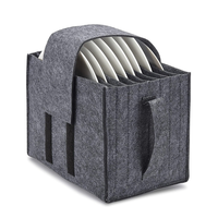 Bol pliable assiettes porte-vaisselle polyvalent vaisselle sac de rangement feutre Camping porte-assiette verre tasse protecteur pour la maison