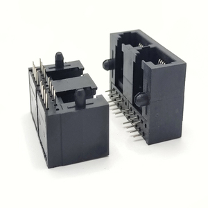 Màu đen 1x2 10p8c <span class=keywords><strong>PCB</strong></span> kết nối điện tử RJ11 <span class=keywords><strong>RJ45</strong></span> Nữ kết nối <span class=keywords><strong>PCB</strong></span> Jack <span class=keywords><strong>RJ45</strong></span> modularethernet <span class=keywords><strong>RJ45</strong></span> kết nối - Product Image 3