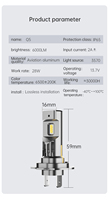 Bombilla LED A21 para Faros Delanteros de Coche, 300% de Brillo, 52W, 5200LM, 12V, IP68, 6000K, H4, H7, 9005, Canbus, Accesorios para Coche, SUV, Motocicleta